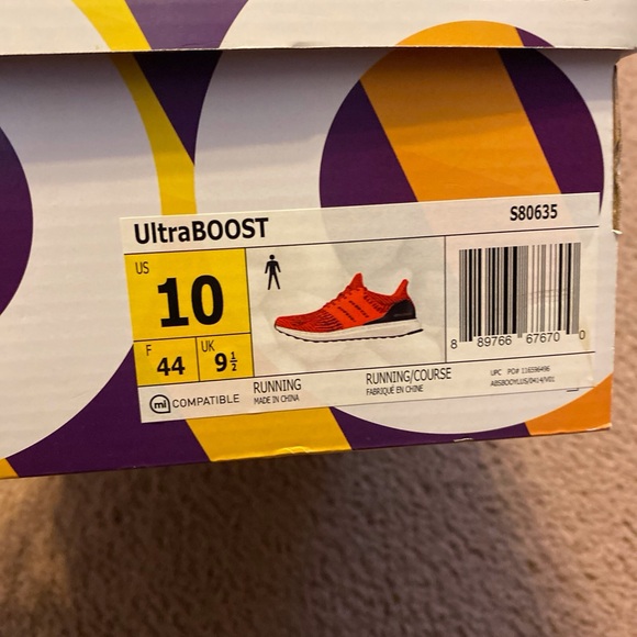 Adidas UltraBoost 3.0 Energy Red size 10.5 - Picture 10 of 11